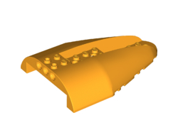 Aircraft Fuselage Aft Section Curved Top 8 x 12 with 6 Holes, Bright Light Orange (67245 / 6295961)