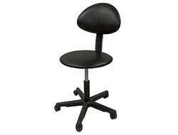 Стул мастера с подъемником и спинкой Cobra Standart Black