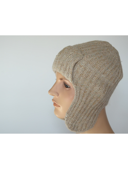 Шапка ушанка Vizio 1106 UO бежевая