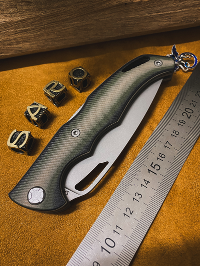 Складной нож Кайман EVO сталь AUS10,  рукоять G10, цвет тайга