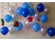 синие и серебряные воздушные шары краснодар