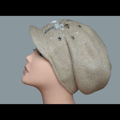 Женская вязаная кепка с украшениями Vizio Италия фото