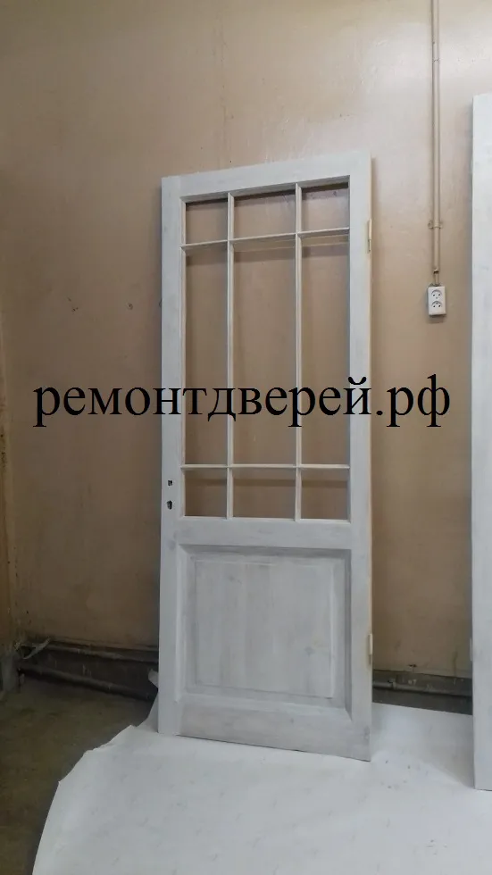 Полотно двери подготовлено для покраски