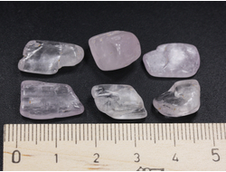 Кунцит (Сподумен), галтовка в ассортименте, Бразилия (12-16 мм, 1-2 г) №27044