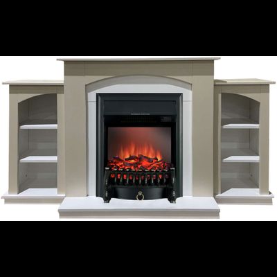 Электрокамин Скандинавия LUX BG-WT с очагом Fobos