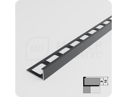 Окантовочный плиточный профиль из алюминия 10 мм. Лука ПК 01 бронза