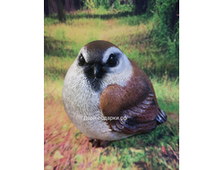 ВОРОБЕЙ садовая фигура 8*8см  0,4кг  полистоун Россия 684//012523 Воробей - это символ веселья, любви к жизни и энергичности.