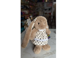 Зайка в платье в горошек (Размер игрушки 28см)