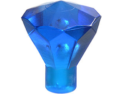 Rock 1 x 1 Jewel 24 Facet, Trans-Dark Blue (30153 / 4119483 / 6247793)