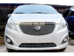 Защита радиатора Ravon R2 2016- (кроме Элеганс) black верх