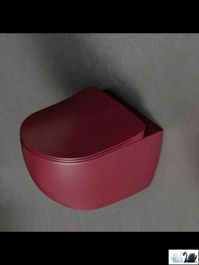 Чаша унитаза Creavit Free FE322-11BR00E-0000 подвесная, Берри, матовая. Безободковый смыв