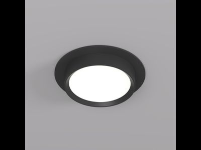 Точечный встраиваемый светильник FLAT DK2090-BK