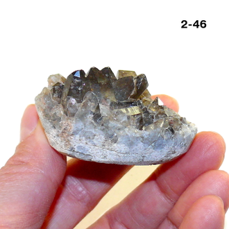 Раухтопаз натуральный (микро-друза) Казахстан №2-46: 38,7г - 45*30*28мм