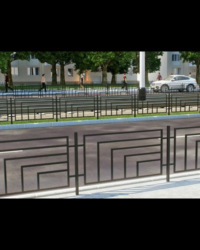 Ограждение тротуара. Купить от производителя. Монтаж забора под ключ | ГОРЗАБОР