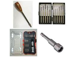 Отвертки слесарные, биты отверточные