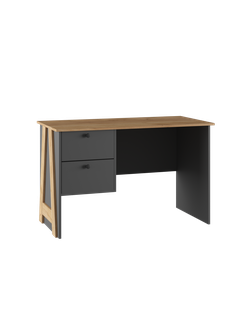 Теодора Стол письменный 2Я ПВШ Графит/Дуб крафт