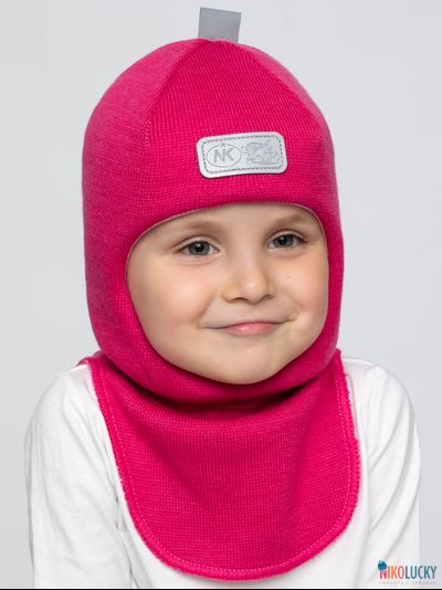 Шапка-шлем "NK"   20101-01, цвет ярко-розовый р. 52-54
