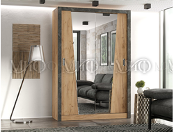 Шкаф-купе Соренто 1,5м с зеркалом, крафт