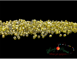 Toho Hexagon 11/0 - 5г - 991 Окрашенный изнутри перидот с внутренней позолотой