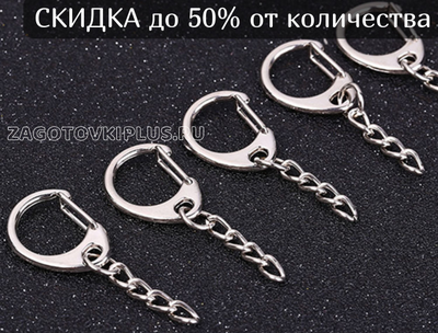 Карабин с цепочкой для брелков