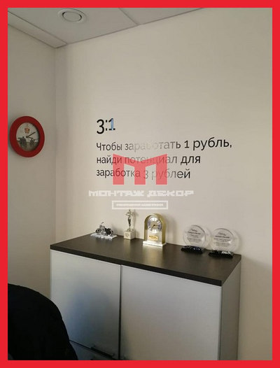 Изготовление и монтаж надписей из пленок или пластиков