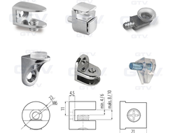Полкодержатели для стекла