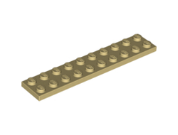 Plate 2 x 10, Tan (3832 / 383205 / 4114063 / 4248731 / 4249019)