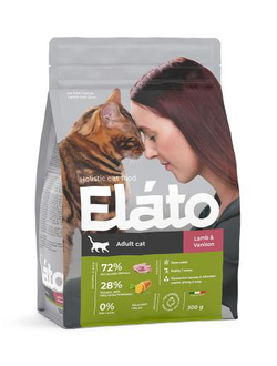 Elato (Элато) корм для взрослых кошек с ягненком и олениной 300 г