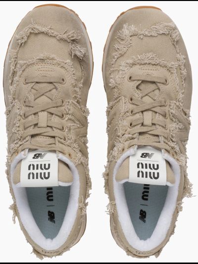 New Balance x Miu Miu 574 Denim Sneakers