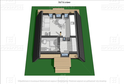 A-FRAME с террасой, 40 м2