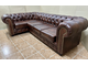 Новый финский угловой кожаный диван-кровать Chesterfied