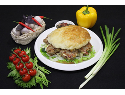 Бургер Лесковачки уштипак или бургер с мясными котлетками