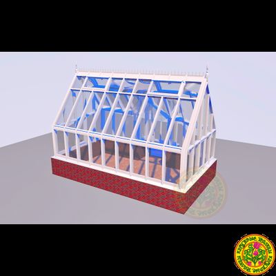 Зимняя английская теплица с холлом ЭЛИЗАБЕТ размером 5800 Х 4200 мм