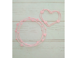 Набор сердечко + рамочка (цвет розовый)