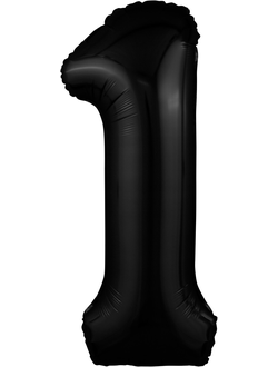 шар цифра 1 чёрная