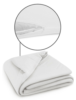 Пододеяльник Cleo трикотажный на молнии 140х205 100% хлопок (белый) 140/14