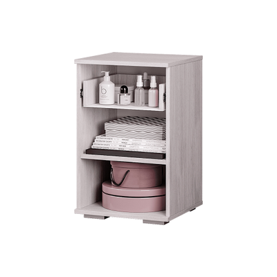 Тумба прикроватная Кимберли ТБ-02, ясень белый, белый глянец