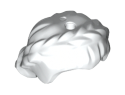 Minifigure, Hair Female Short, Braided on Sides, Hole on Top, White (64807 / 6015217)