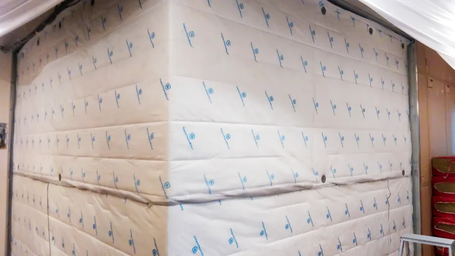 Монтаж Термозвукоизола в коридоре 