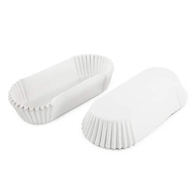 Форма бумажная/капсула для эклеров (белая, 100 шт), 28*110*26мм