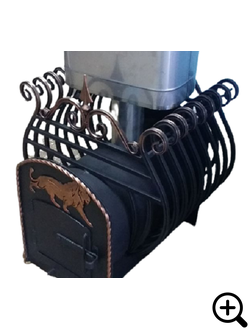 Дровяная банная печь с выносной топкой Каменка №1, открытая каменка