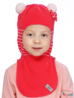 Шапка-шлем "Молли" 18202-03, цвет ярко-розовый, р. 52-54