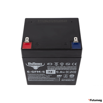 Тяговый аккумулятор RuTrike 6-GFM-5 (12V5A/H C20)