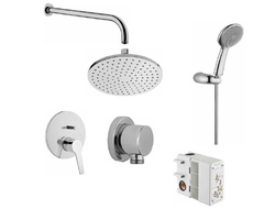 Набор встроенной душевой системы Vitra Solid S, хром, A49264EXP