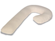 Подушка обнимашка для сна на боку формы J 280 см шарики полистирола без или с наволочкой на выбор