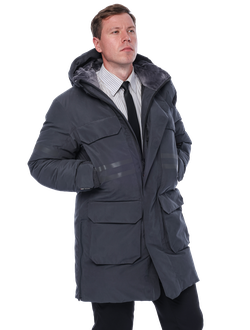 Куртка BRODEKS KW233 VIP пуховая, цв. серый