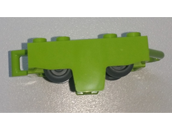 Vehicle, Base 4 x 5 Roller Coaster Car with Dark Bluish Gray Wheels 26021 / 24869, Lime (26021c01)