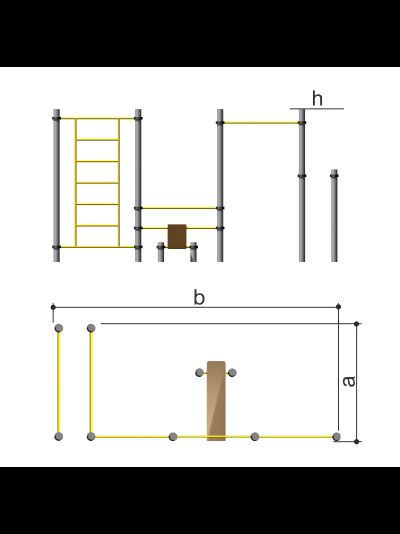 Спортивное оборудование с турником Romana 501.24.01