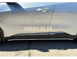 Защита штатного порога Папа Тюнинг d42 для Geely Atlas 2023-