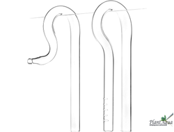 Набор Lily Pipe Duck NANO 13 мм - вход и выход из стекла для наноаквариумов